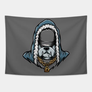 Hip Hop Bulldog Cartoon Tapestry