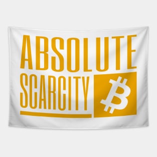 Bitcoin Absolute Scarcity - orange Tapestry