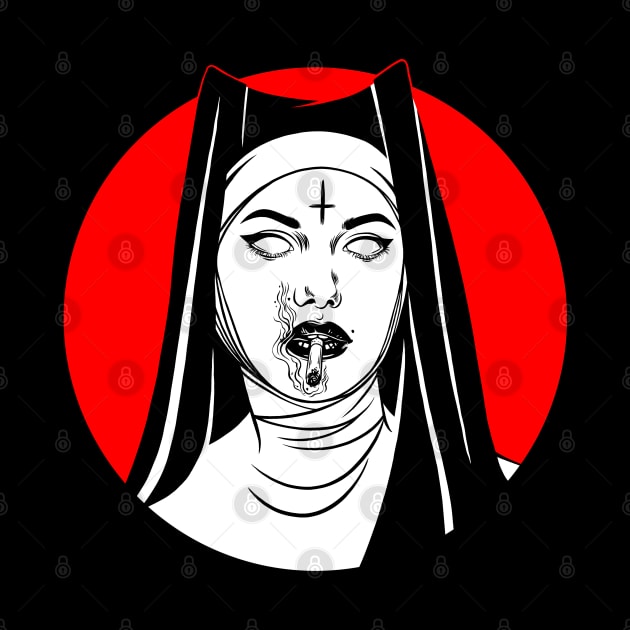 Satanic Nun. Bad Nun by OccultOmaStore