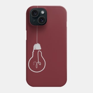 One Line Art Drawing One Light Lamp Phone Case