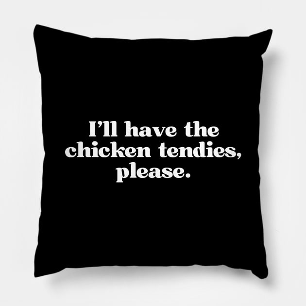 Chicken Tendies Pillow by Craftee Designs