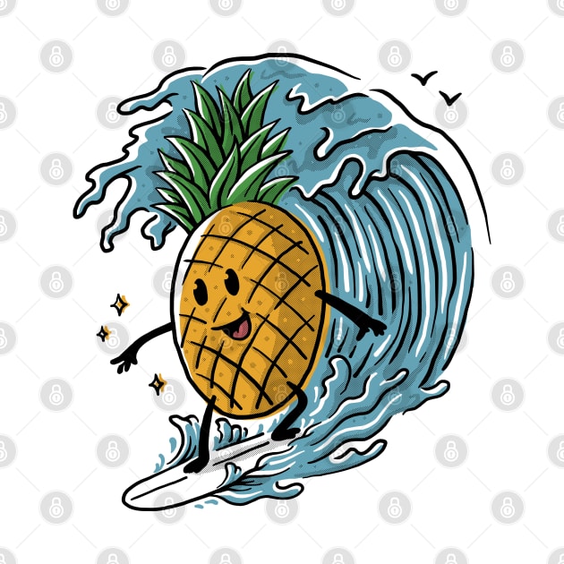 Pineapple Surfing by quilimo