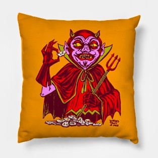 Monster Cookie Devil Red Pillow