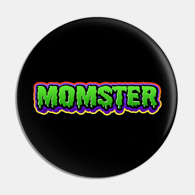 Momster orange Pin by Shawnsonart