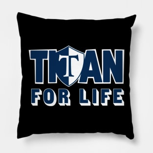 Webster Thomas High School Titan for Life (blue) Pillow