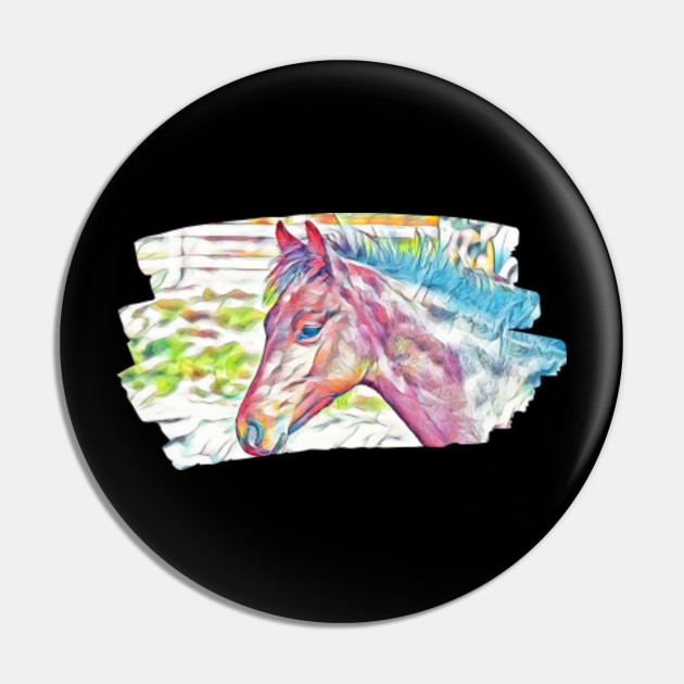 Colorful Horse Art Painting stallion pony mustang bronco mare