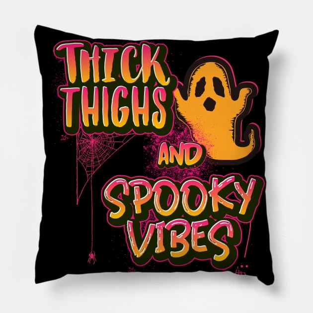 Thick Thighs and Spooky Vibes - Best Cheeky Design Pillow by Ken Adams Store