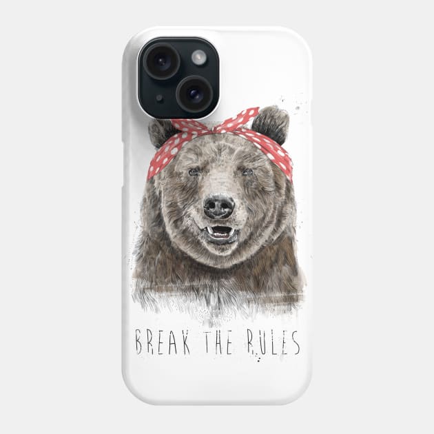 Break the rules (color version) Phone Case by soltib