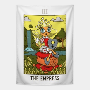 Empress - Mystical Medleys - Vintage Cartoon Tarot (White) Tapestry