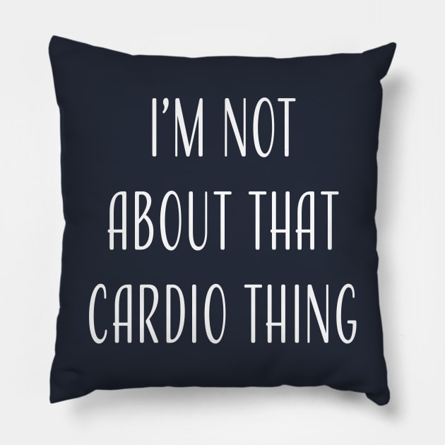 Hate Cardio Pillow by MelissaJoyCreative