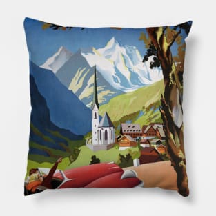 Heiligenblut Austria Vintage Poster Pillow