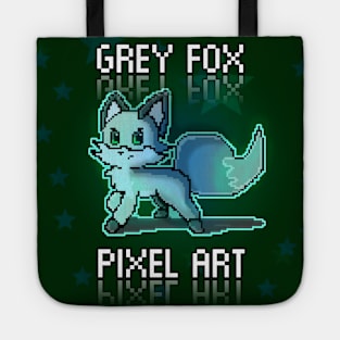 Cute Grey Fox Pixel Art - Gamer Sprites Digital Art Lovers Tote