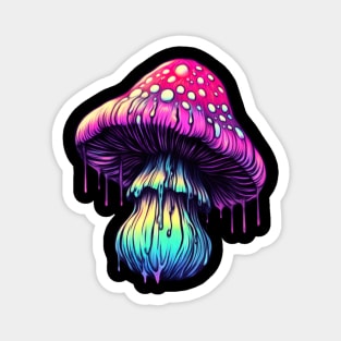Trippy mushroom pastel goth Magnet