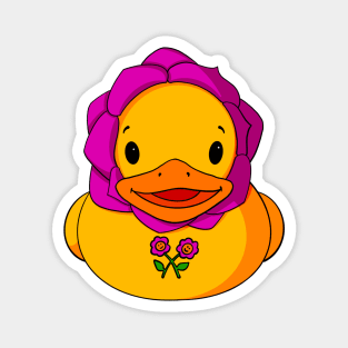 Rose Rubber Duck Magnet