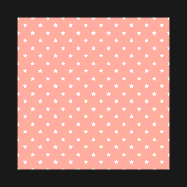 Pattern Stars White / Pink by k-creatif