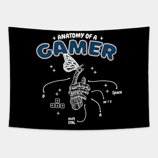 Anatomy of a Gamer Hand Awesome WASD PC Video Games Lovers Tapestry