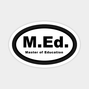 Masters of Education Oval Magnet