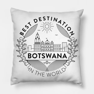 Botswana Minimal Badge Design Pillow