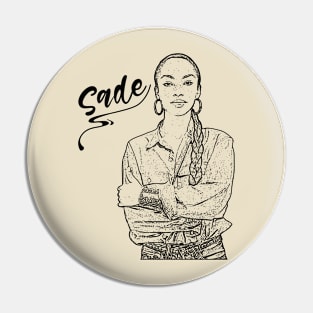 Sade // 90s / Black retro Pin