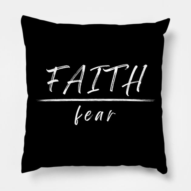 Faith Over Fear Pillow by LamarDesigns
