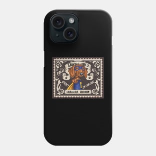 Cute Funny Doxie Dachshund Superhero Dog Stamp Phone Case