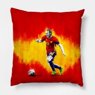 Andrés Iniesta - Spain Football Artwork Pillow