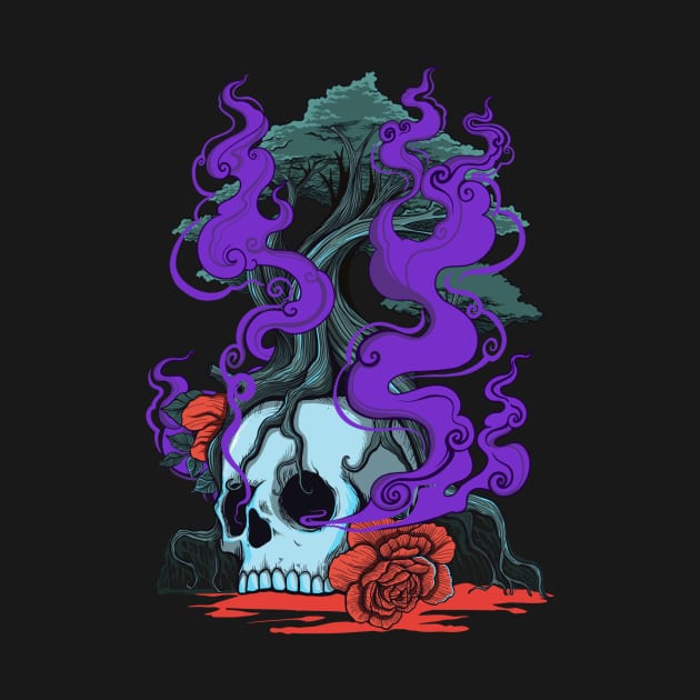 Skull and tree by pilipsjanuariusDesign