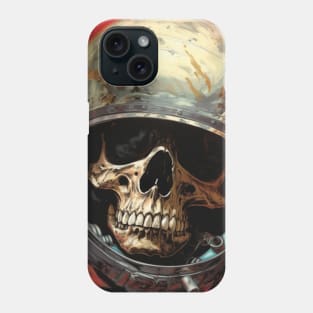 Skeleton in An Astronaut Helmet Phone Case