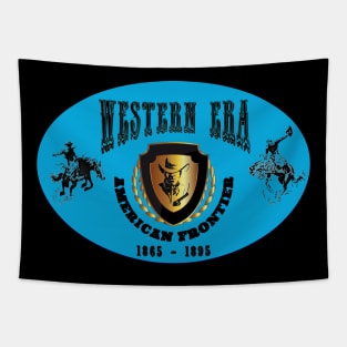 Western Era aka American Frontier - Turquoise, Black and Gold Tapestry