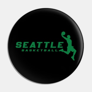 Retro Seattle Basketball Club Pin