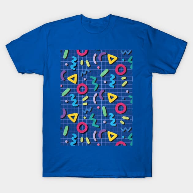 Eighties Memphis Pattern T-Shirt 80s Retro Designs Male Vintage T