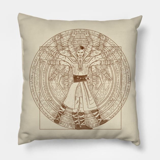 Dr. Vitruvian Pillow by MarianoSan