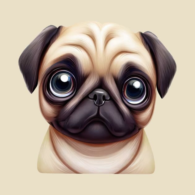 Small Version - Pug Masterpiece by Art By Mojo