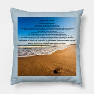 FOOTPRINTS IN THE SAND Pillow