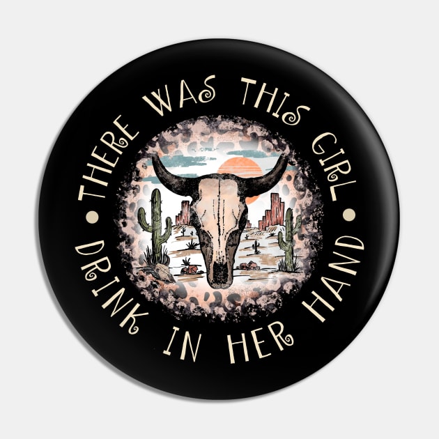 There was this girl, drink in her hand Leopard Deserts Cactus Pin by Chocolate Candies