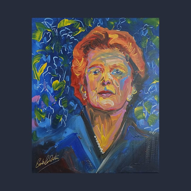 Margaret Thatcher colourful portrait by artsale