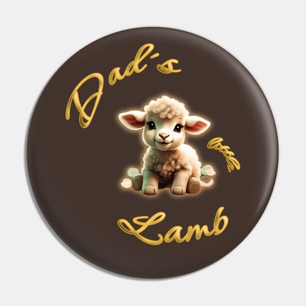 Dad´s little lamb Pin by Cavaleyn Designs