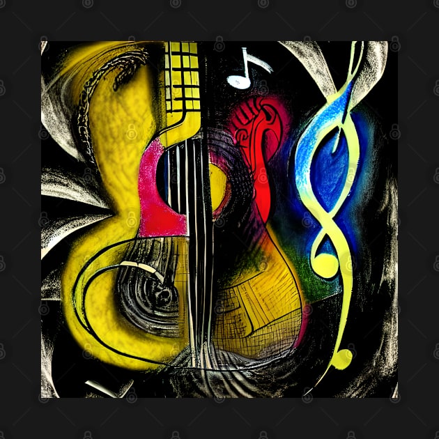 Abstract Image Of Musical Symbols by Musical Art By Andrew