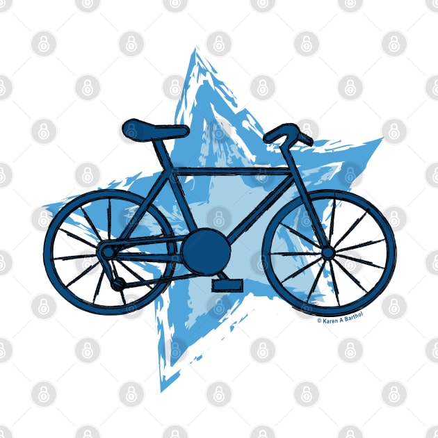 Blue Bike Star by Barthol Graphics