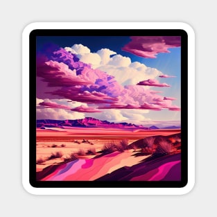 Pink Desert Clouds Magnet