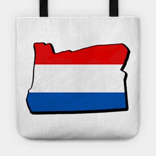 Red, White, and Blue Oregon Outline Tote