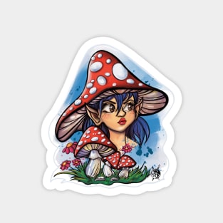 Cute mushroom fairy Magnet