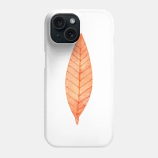 orange colored autumn leaf Phone Case