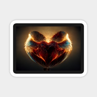 Flaming Heart Art  /  Flame Heart Unwind Designs Magnet