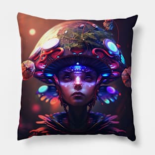 Mushroom girl 2 Pillow