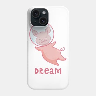 Cute cartoon pink hand drawn pig Phone Case