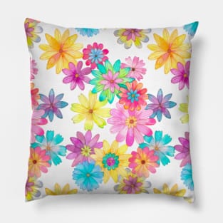 colorful flowers Pillow