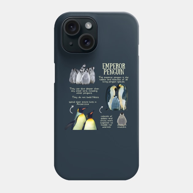 Animal Facts - Emperor Penguin Phone Case by Animal Facts and Trivias