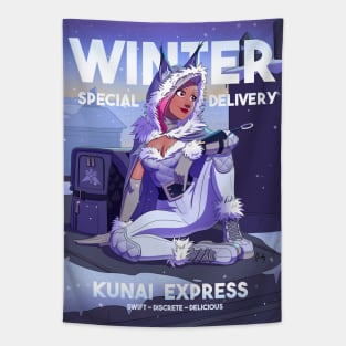 winter ninja Tapestry