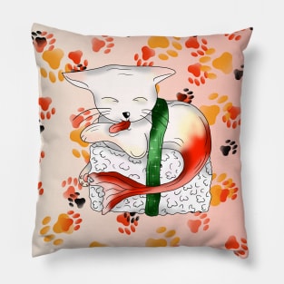 sushi lover red tailed catfish Pillow
